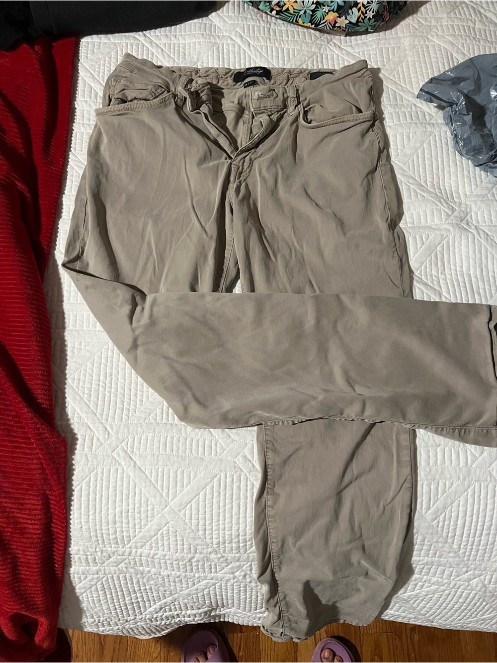 Heritage Men's Khaki Drawstring Chinos - Light Taupe